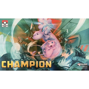 【プレイマット】海外版 ポケモンカードゲーム ミュウツー＆ミュウ CHAMPION