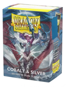 ★新品サプライ★ドラゴンシールド デュアルマット コバルト&シルバー(66mm✕91mm)