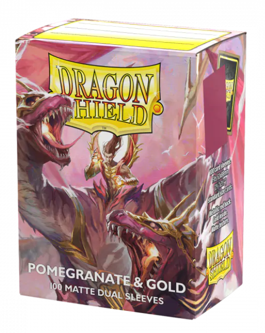 ★新品サプライ★ドラゴンシールド デュアルマット ポメグラネート&ゴールド(66mm✕91mm)